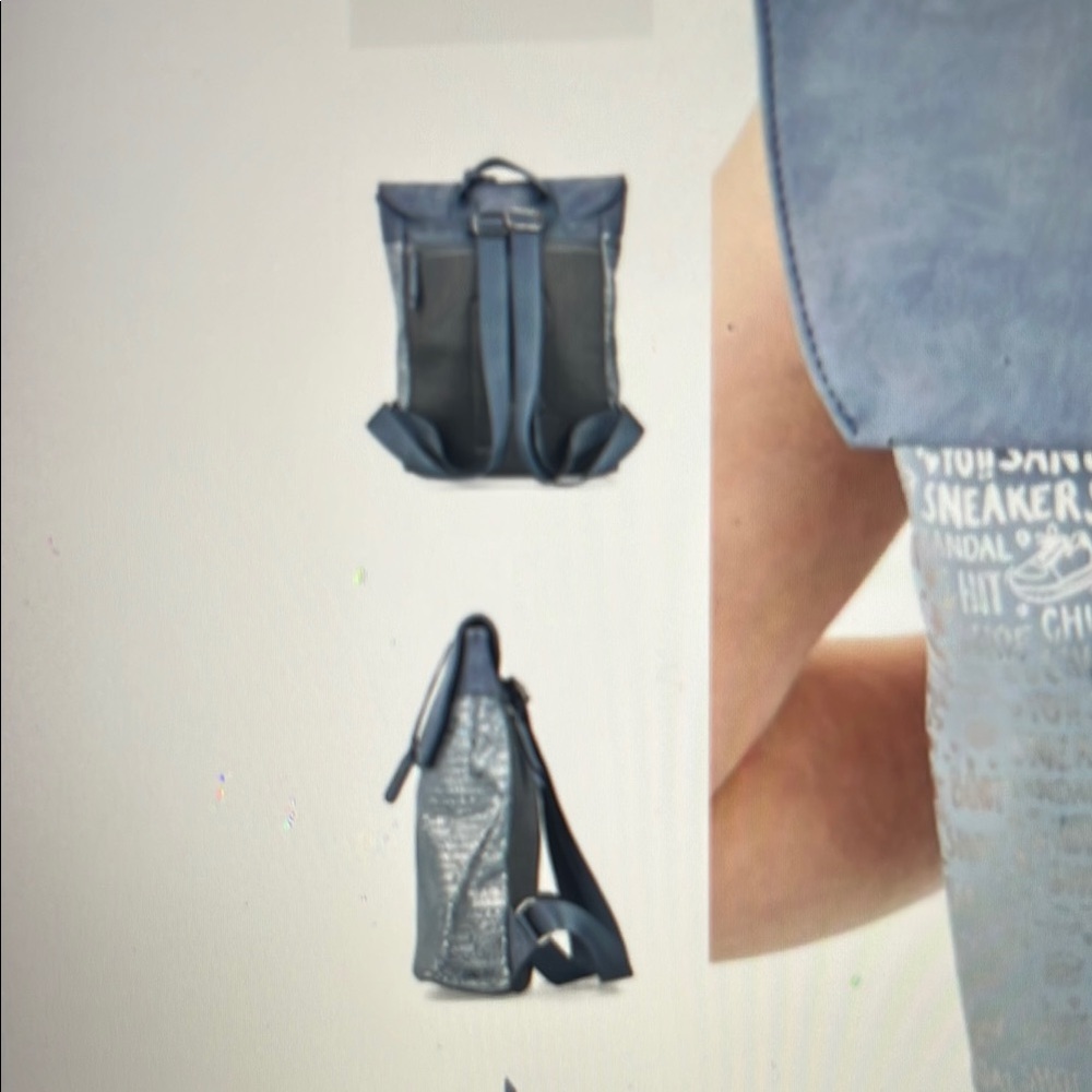 Rieker nwts Stylish Blue Backpack - Picture 8 of 10